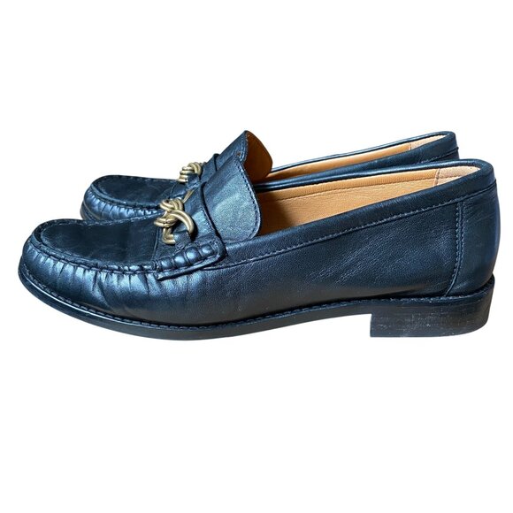 Sezane Vicky Leather Loafers in Smooth Black. Size 39 - Picture 7 of 11